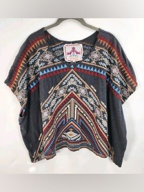 Johnny Was Embroidered Boho Aztec Tunic Sz S Women’s